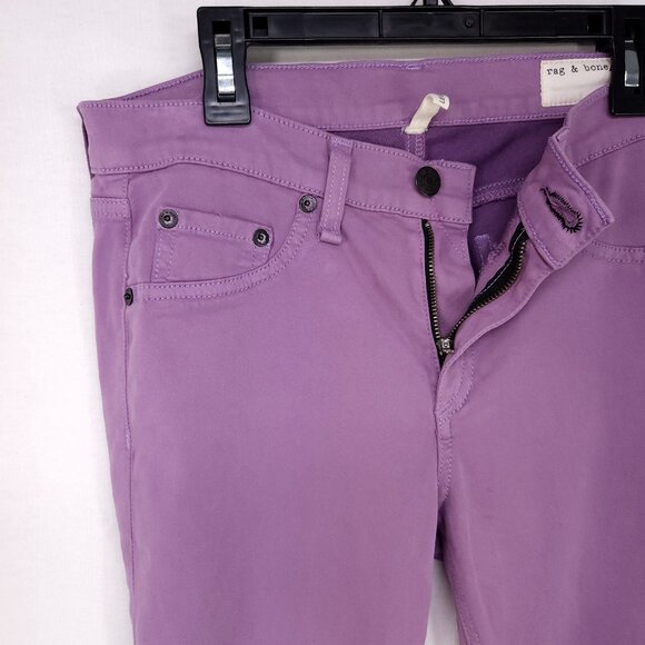 Rag & Bone Legging Skinny Jeans Women 28 Violet Soft Stretch Low Rise 30" Inseam - Picture 4 of 14